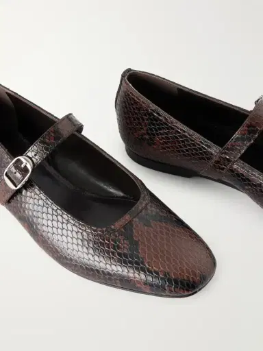 Le Monde Béryl Mary Jane Snake-effect Leather Ballet Flats | Thumbnail 5 Le Monde Béryl Mary Jane Snake-effect Leather Ballet Flats | Thumbnail 5
