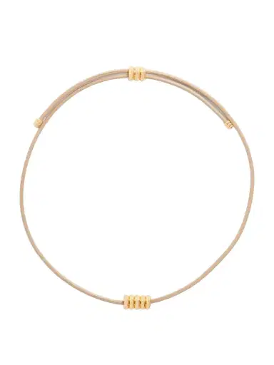 Déhanche Hollyhock Beaded Gold-toned Leather Necklace | Thumbnail 1 Déhanche Hollyhock Beaded Gold-toned Leather Necklace | Thumbnail 1