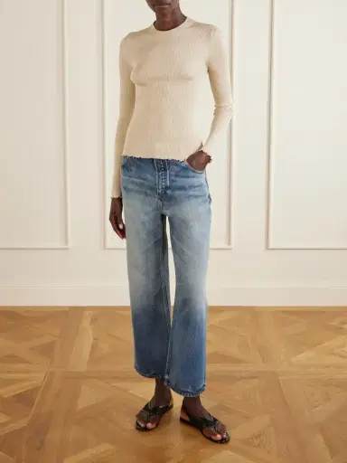Alaïa Ribbed Silk-blend Top | Thumbnail 2 Alaïa Ribbed Silk-blend Top | Thumbnail 2