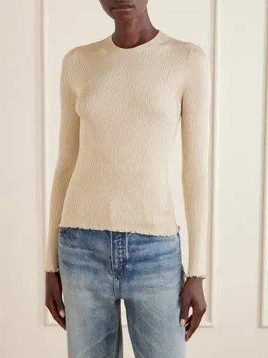Alaïa Ribbed Silk-blend Top | Thumbnail 3 Alaïa Ribbed Silk-blend Top | Thumbnail 3