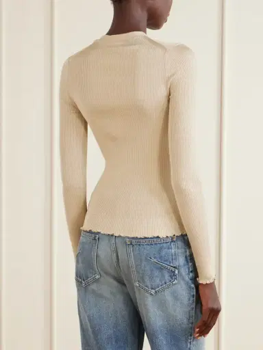 Alaïa Ribbed Silk-blend Top | Thumbnail 4 Alaïa Ribbed Silk-blend Top | Thumbnail 4