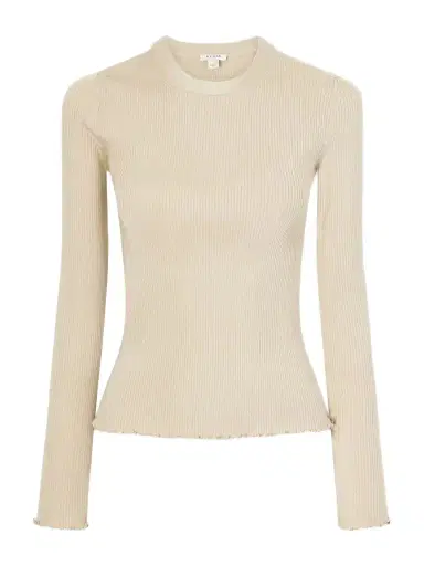Alaïa Ribbed Silk-blend Top | Thumbnail 1 Alaïa Ribbed Silk-blend Top | Thumbnail 1