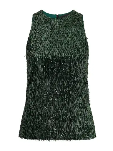Dima Ayad Sequin-embellished Jersey Blouse | Thumbnail 1 Dima Ayad Sequin-embellished Jersey Blouse | Thumbnail 1