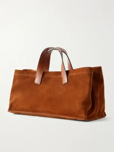 Staud Port Leather-trimmed Suede Tote | Thumbnail 4 Staud Port Leather-trimmed Suede Tote | Thumbnail 4