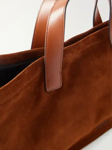 Staud Port Leather-trimmed Suede Tote | Thumbnail 5 Staud Port Leather-trimmed Suede Tote | Thumbnail 5