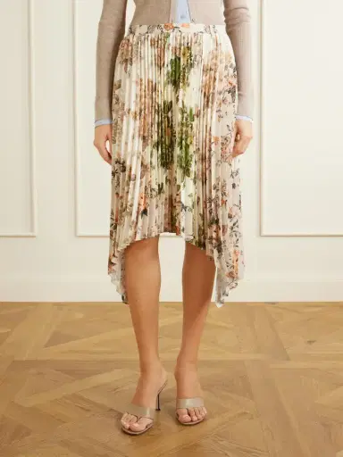 Acne Studios Pleated Floral-print Georgette Midi Skirt | Thumbnail 3 Acne Studios Pleated Floral-print Georgette Midi Skirt | Thumbnail 3