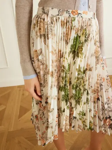 Acne Studios Pleated Floral-print Georgette Midi Skirt | Thumbnail 5 Acne Studios Pleated Floral-print Georgette Midi Skirt | Thumbnail 5