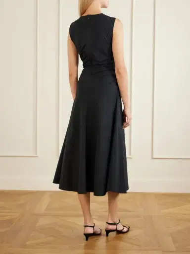 Proenza Schouler White Label Anoushka Ruched Cotton-blend Poplin Midi Dress | Thumbnail 3 Proenza Schouler White Label Anoushka Ruched Cotton-blend Poplin Midi Dress | Thumbnail 3
