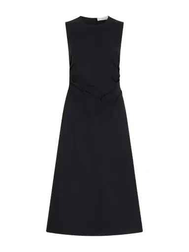 Proenza Schouler White Label Anoushka Ruched Cotton-blend Poplin Midi Dress | Thumbnail 1 Proenza Schouler White Label Anoushka Ruched Cotton-blend Poplin Midi Dress | Thumbnail 1
