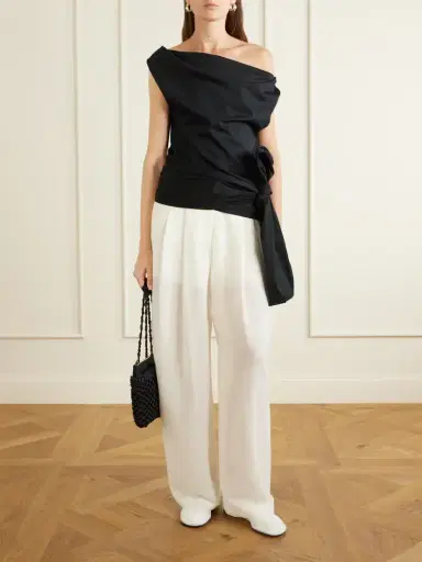 Proenza Schouler Zafira Bow-detail Cotton-jersey Blouse | Thumbnail 2 Proenza Schouler Zafira Bow-detail Cotton-jersey Blouse | Thumbnail 2