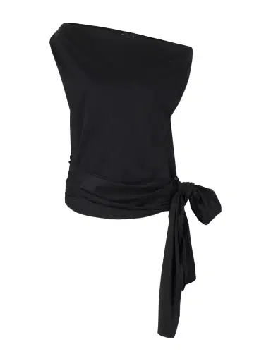 Proenza Schouler Zafira Bow-detail Cotton-jersey Blouse | Thumbnail 1 Proenza Schouler Zafira Bow-detail Cotton-jersey Blouse | Thumbnail 1