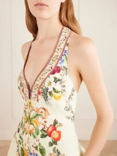 Camilla Embellished Floral-print Linen Playsuit | Thumbnail 4 Camilla Embellished Floral-print Linen Playsuit | Thumbnail 4