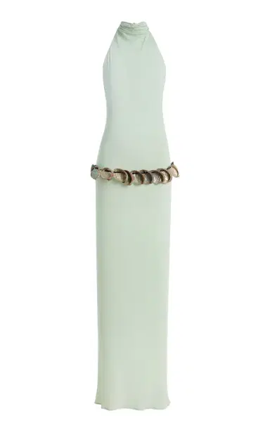 Conner Ives Exclusive Abalone Shell Belted Crepe Maxi Dress | Thumbnail 4 Conner Ives Exclusive Abalone Shell Belted Crepe Maxi Dress | Thumbnail 4