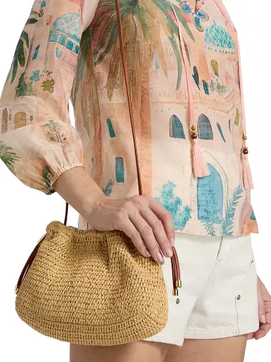 Johnny Was Women's Loubellah Beaded Cotton-Silk Blouse - Sirena - Size XL | Thumbnail 6 Johnny Was Women's Loubellah Beaded Cotton-Silk Blouse - Sirena - Size XL | Thumbnail 6