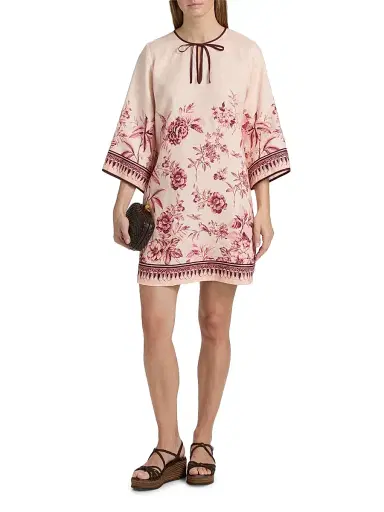 Johnny Was Women's Floral Linen Minidress - Yvessa | Thumbnail 2 Johnny Was Women's Floral Linen Minidress - Yvessa | Thumbnail 2