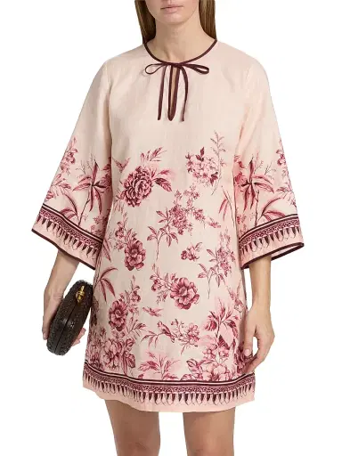 Johnny Was Women's Floral Linen Minidress - Yvessa | Thumbnail 3 Johnny Was Women's Floral Linen Minidress - Yvessa | Thumbnail 3