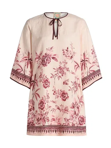 Johnny Was Women's Floral Linen Minidress - Yvessa | Thumbnail 1 Johnny Was Women's Floral Linen Minidress - Yvessa | Thumbnail 1