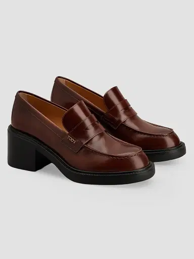 Tod's Women's 60MM Leather Penny Loafers | Thumbnail 5 Tod's Women's 60MM Leather Penny Loafers | Thumbnail 5