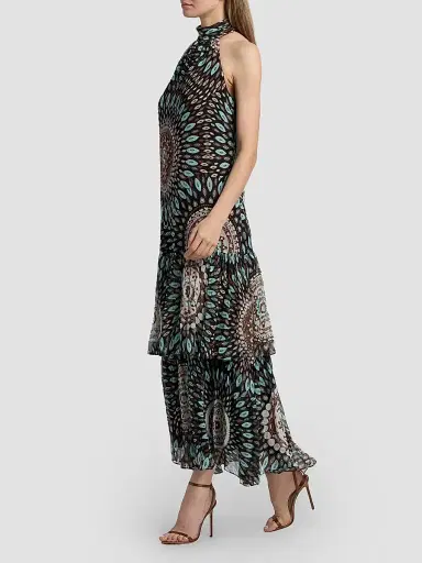 Ramy Brook Women's River Mandala Silk Tiered Maxi Dress | Thumbnail 4 Ramy Brook Women's River Mandala Silk Tiered Maxi Dress | Thumbnail 4