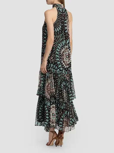 Ramy Brook Women's River Mandala Silk Tiered Maxi Dress | Thumbnail 5 Ramy Brook Women's River Mandala Silk Tiered Maxi Dress | Thumbnail 5