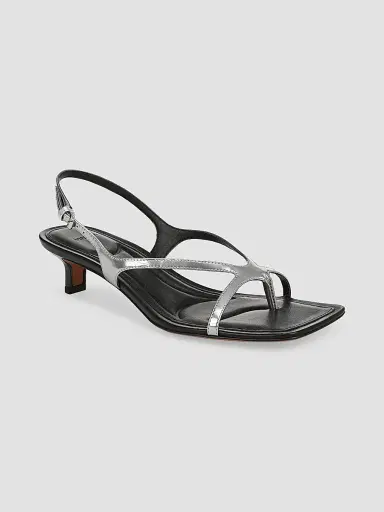 Vince Women's Posie 45MM Leather Slingback Sandals - Silver - Size 11 | Thumbnail 3 Vince Women's Posie 45MM Leather Slingback Sandals - Silver - Size 11 | Thumbnail 3
