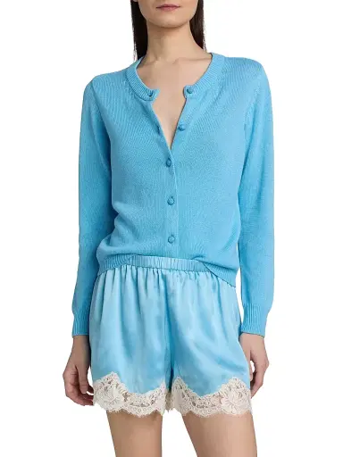 Cami NYC Women's Rufina Cotton-Blend Cardigan - Blue Grotto | Thumbnail 3 Cami NYC Women's Rufina Cotton-Blend Cardigan - Blue Grotto | Thumbnail 3