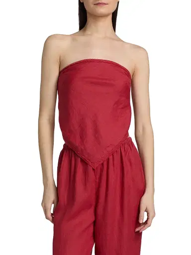 Cami NYC Women's Gael Strapless Linen Camisole - Huckleberry | Thumbnail 3 Cami NYC Women's Gael Strapless Linen Camisole - Huckleberry | Thumbnail 3