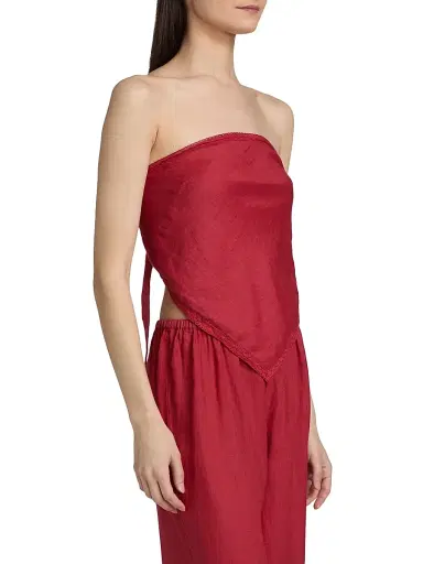 Cami NYC Women's Gael Strapless Linen Camisole - Huckleberry | Thumbnail 4 Cami NYC Women's Gael Strapless Linen Camisole - Huckleberry | Thumbnail 4