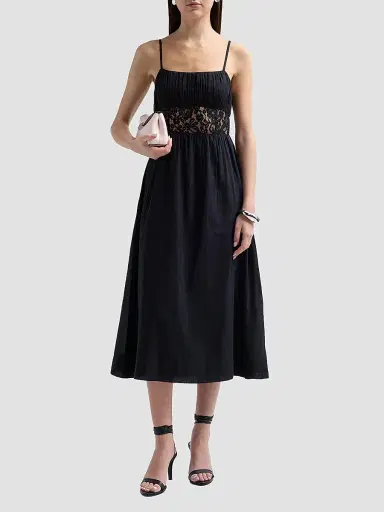 Cami NYC Women's Octavia Cotton Midi Dress - Black | Thumbnail 2 Cami NYC Women's Octavia Cotton Midi Dress - Black | Thumbnail 2