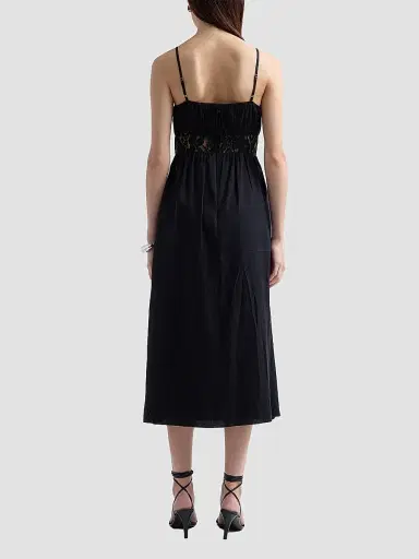 Cami NYC Women's Octavia Cotton Midi Dress - Black | Thumbnail 3 Cami NYC Women's Octavia Cotton Midi Dress - Black | Thumbnail 3