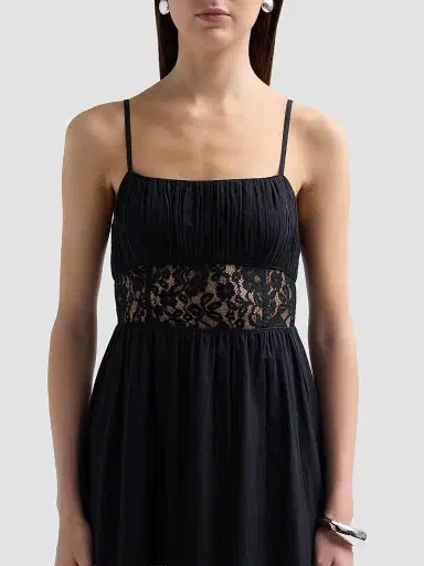 Cami NYC Women's Octavia Cotton Midi Dress - Black | Thumbnail 5 Cami NYC Women's Octavia Cotton Midi Dress - Black | Thumbnail 5