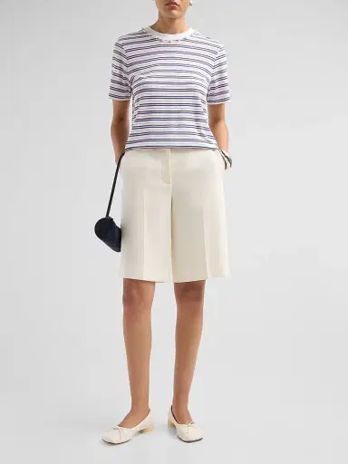 Cami NYC Women's Mattea Striped Imitation-Pearl-Embellished Cotton T-Shirt | Thumbnail 2 Cami NYC Women's Mattea Striped Imitation-Pearl-Embellished Cotton T-Shirt | Thumbnail 2