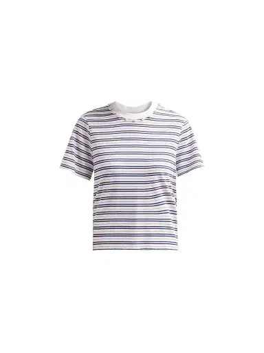 Cami NYC Women's Mattea Striped Imitation-Pearl-Embellished Cotton T-Shirt | Thumbnail 1 Cami NYC Women's Mattea Striped Imitation-Pearl-Embellished Cotton T-Shirt | Thumbnail 1