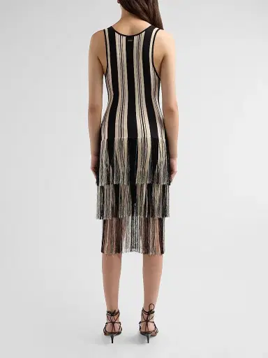 Toccin Women's Finley Cotton-Blend Stripe Fringe Minidress - Jet Natural Stripe | Thumbnail 3 Toccin Women's Finley Cotton-Blend Stripe Fringe Minidress - Jet Natural Stripe | Thumbnail 3