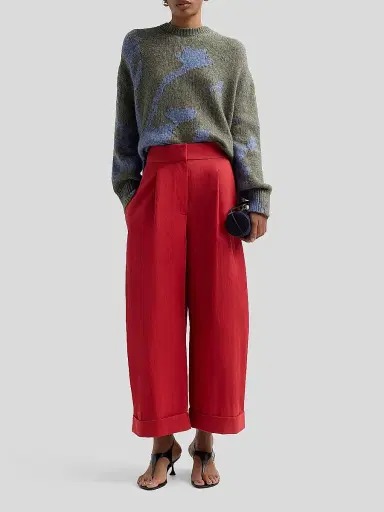 Proenza Schouler White Label Women's Cathy Abstract Rib-Knit Sweater - Willow Periwinkle | Thumbnail 2 Proenza Schouler White Label Women's Cathy Abstract Rib-Knit Sweater - Willow Periwinkle | Thumbnail 2