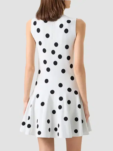 Akris punto Women's Polka Dot Fit & Flare Mini Dress | Thumbnail 3 Akris punto Women's Polka Dot Fit & Flare Mini Dress | Thumbnail 3