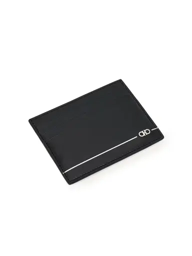 FERRAGAMO Men's Gancini Leather Card Holder - Nero | Thumbnail 2 FERRAGAMO Men's Gancini Leather Card Holder - Nero | Thumbnail 2