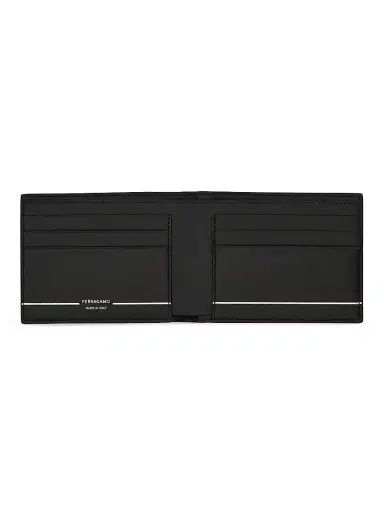 FERRAGAMO Men's Micro Gancini Leather Wallet - Nero | Thumbnail 2 FERRAGAMO Men's Micro Gancini Leather Wallet - Nero | Thumbnail 2