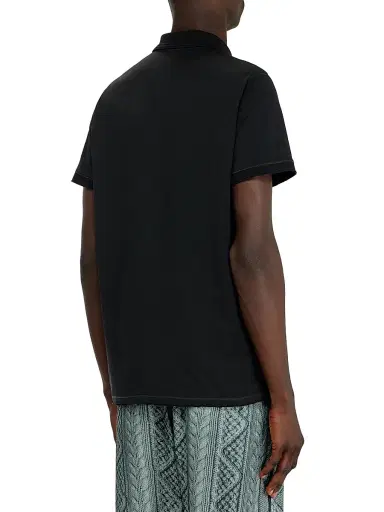 Diesel Men's Phen Embroidered Polo Shirt - Offwhite Black | Thumbnail 4 Diesel Men's Phen Embroidered Polo Shirt - Offwhite Black | Thumbnail 4