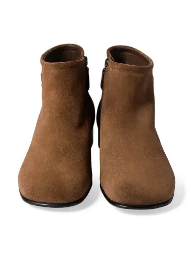 Miu Miu Women's Suede Booties - Brown | Thumbnail 2 Miu Miu Women's Suede Booties - Brown | Thumbnail 2
