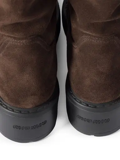 Miu Miu Women's Suede and Shearling Mid-Calf Boots | Thumbnail 3 Miu Miu Women's Suede and Shearling Mid-Calf Boots | Thumbnail 3