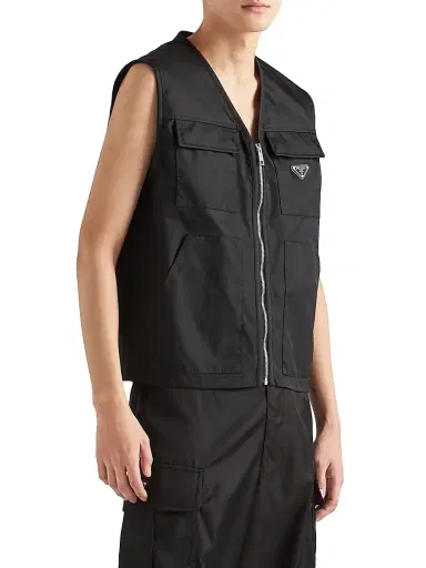 Prada Men's Re-Nylon Vest - Black | Thumbnail 2 Prada Men's Re-Nylon Vest - Black | Thumbnail 2