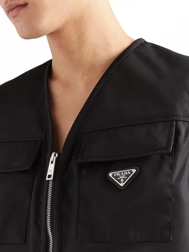 Prada Men's Re-Nylon Vest - Black | Thumbnail 3 Prada Men's Re-Nylon Vest - Black | Thumbnail 3