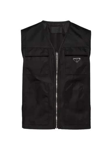 Prada Men's Re-Nylon Vest - Black | Thumbnail 1 Prada Men's Re-Nylon Vest - Black | Thumbnail 1