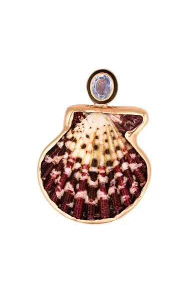 DEZSO BY SARA BELTRÁN Blue Sapphire Scallop Pendant | Thumbnail 1 DEZSO BY SARA BELTRÁN Blue Sapphire Scallop Pendant | Thumbnail 1