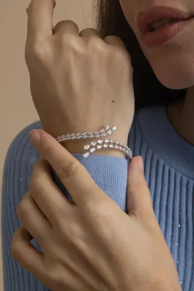 ARZANO Diamond Open Wrap Bracelet | Thumbnail 3 ARZANO Diamond Open Wrap Bracelet | Thumbnail 3