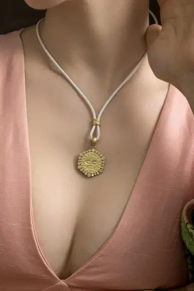 LEIGH MAXWELL Diamond Small Sun Halo Pendant | Thumbnail 3 LEIGH MAXWELL Diamond Small Sun Halo Pendant | Thumbnail 3