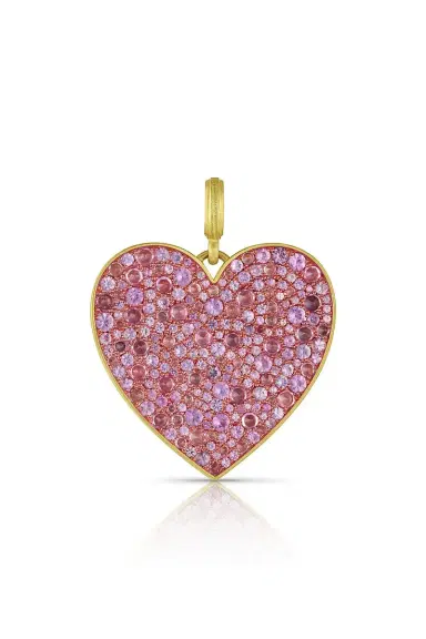 LEIGH MAXWELL Large Pink Sapphire Heart Pendant | Thumbnail 1 LEIGH MAXWELL Large Pink Sapphire Heart Pendant | Thumbnail 1