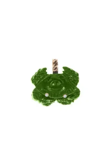 DEZSO BY SARA BELTRÁN Malachite Diamond Carved Crab Pendant | Thumbnail 1 DEZSO BY SARA BELTRÁN Malachite Diamond Carved Crab Pendant | Thumbnail 1
