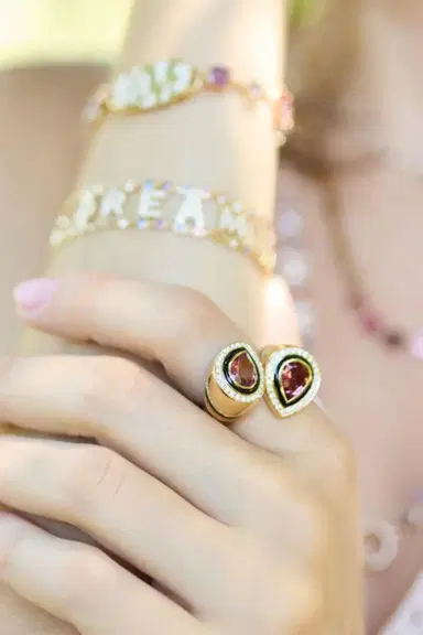 Eden Presley Pink Tourmaline Pear Bypass Ring | Thumbnail 2 Eden Presley Pink Tourmaline Pear Bypass Ring | Thumbnail 2